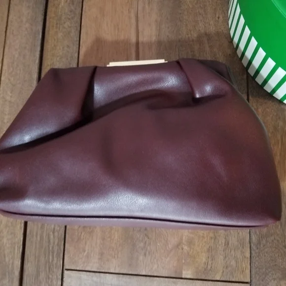 Ann Taylor Soft Frame Clutch Merlot - Picture 11 of 16